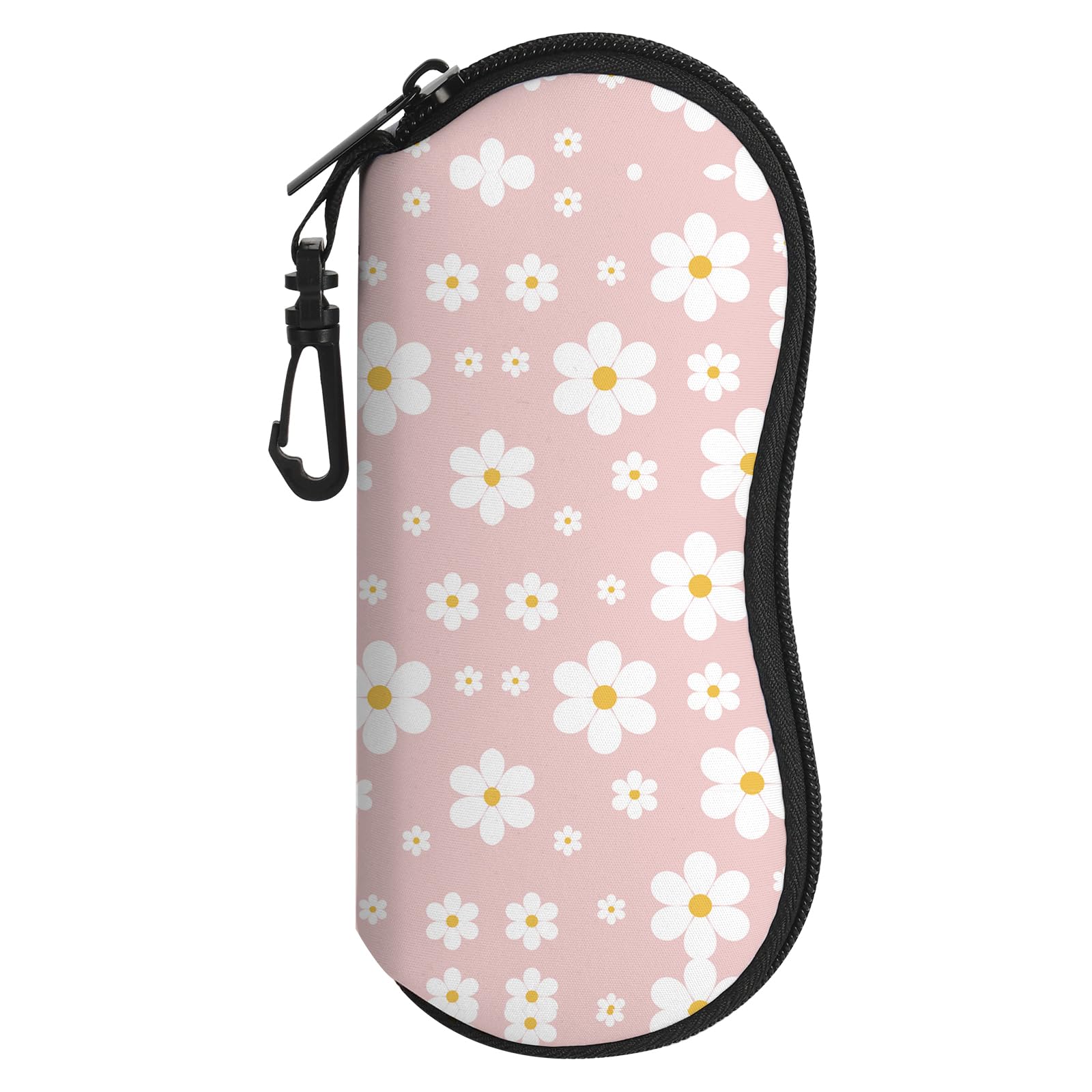 Sunglasses Soft Case, Cute Ultra Light Portable Neoprene Zipper Eyeglass Glasses Case with Belt Clip for Men Women