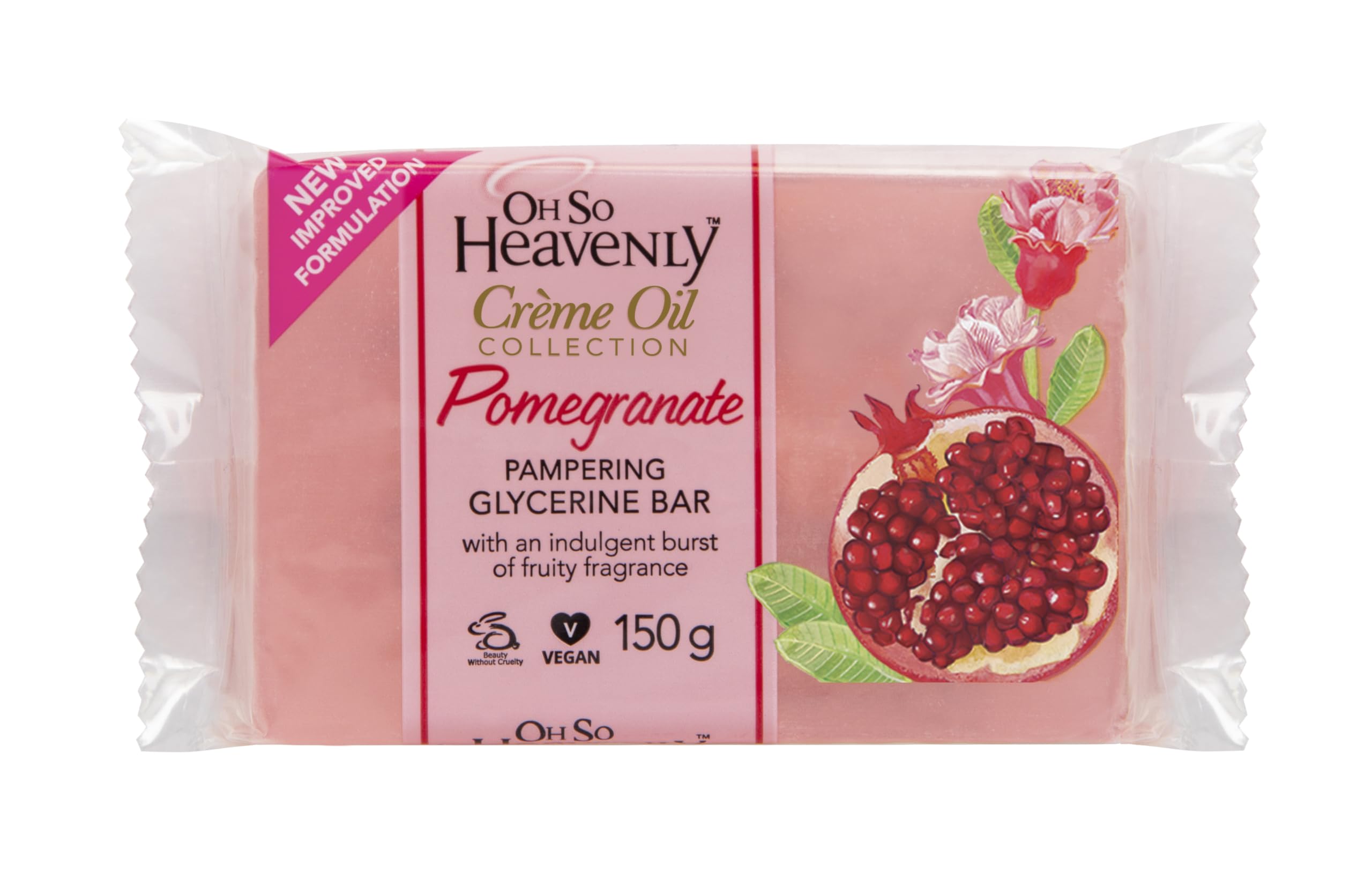 Oh So Heavenly Crème Oil Pomegranate Fragranced Glycerine Bar, 150 gm
