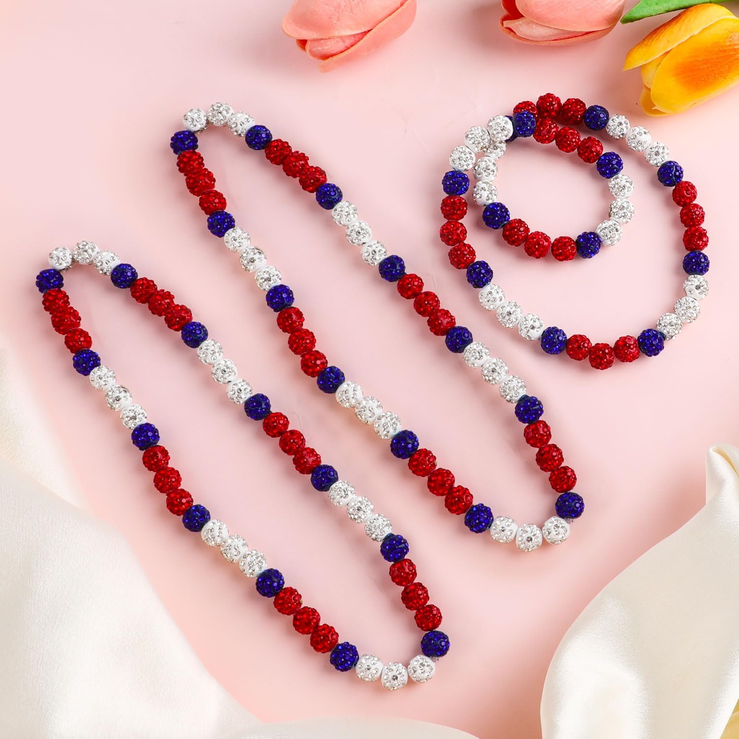 Baseball Beaded Chain Necklace for Men Women,Ice Collection Necklace Diamond Rhinestone Bling Inspired Sports Jewelry 18 inches,Baseball Dirp Accessories gift for team lovers Baseballer Inspired - Image 6