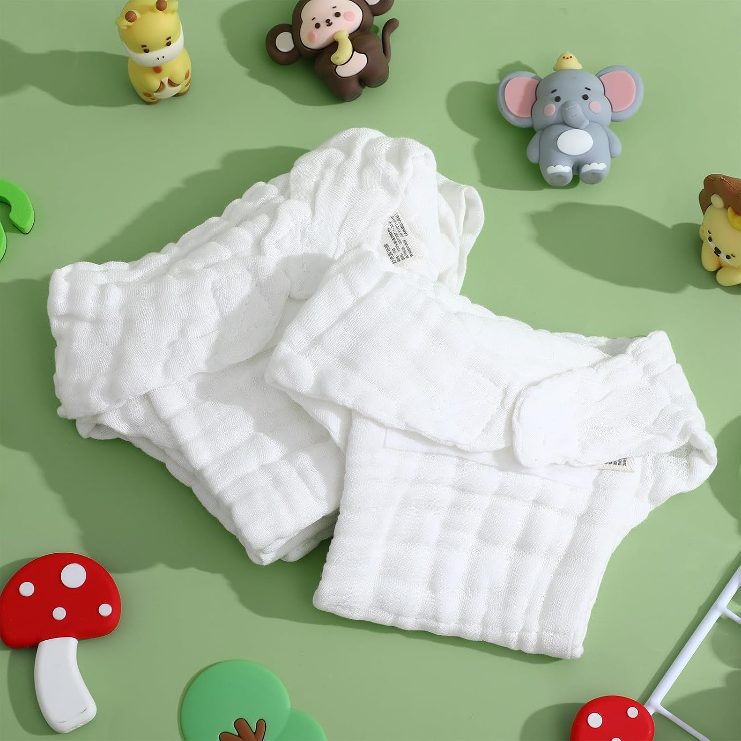 5pcs Washable Newborn Cloth Diapers for Babies, Soft Cotton Leak-Resistant Diaper Pants, Breathable and Leak Prevention, for Nighttime Use