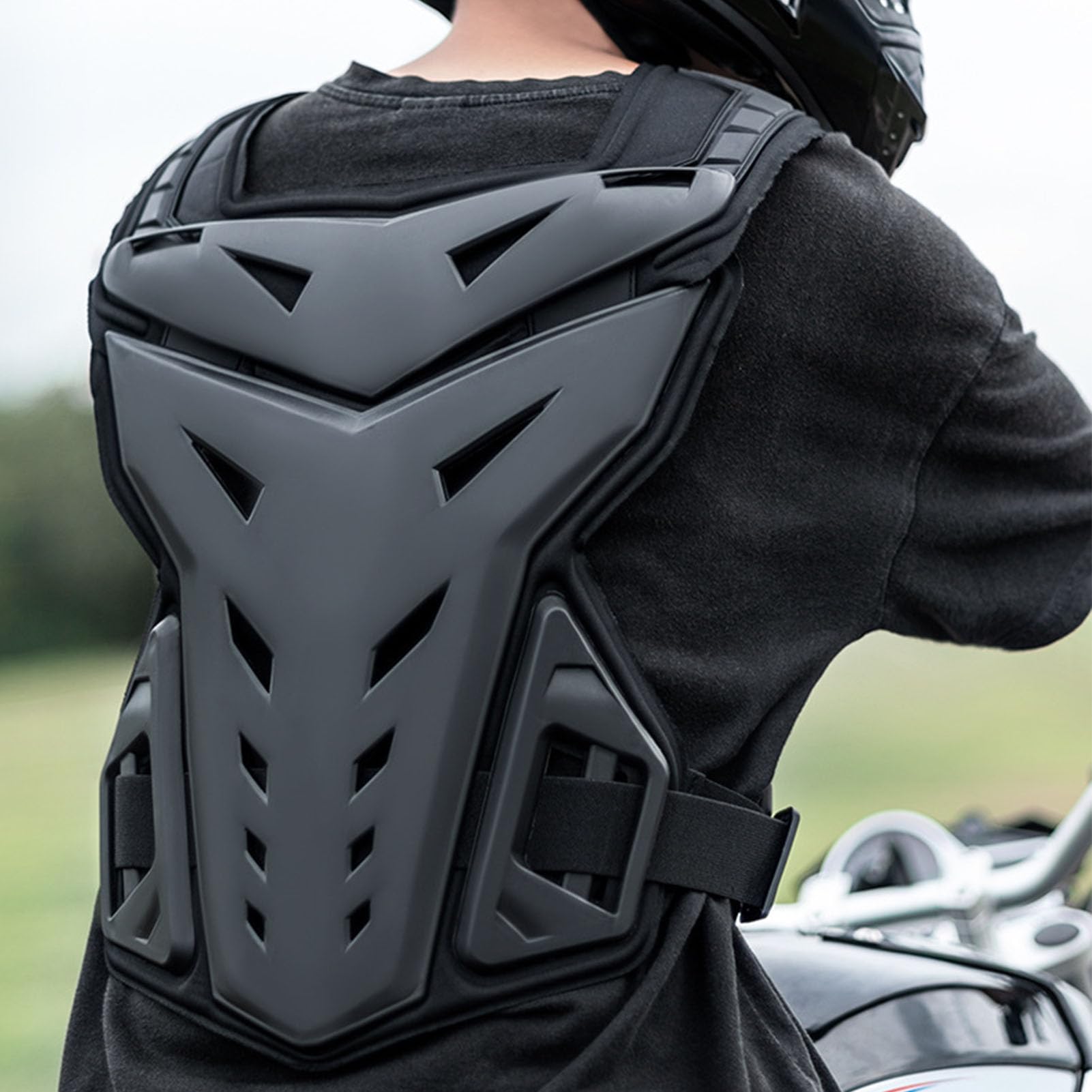 Cavalcando la Protezione del Torace, Armatura Motociclistica a Doppia Protezione Dimensione Regolabile Leggera per Guscio PE Assorbimento di Cotone Che Cavalca la