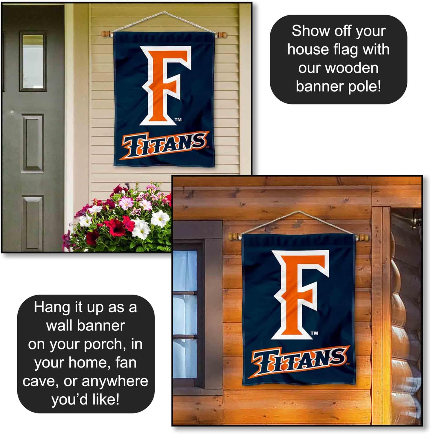 Cal State Fullerton Titans Double Sided House Flag - Image 5