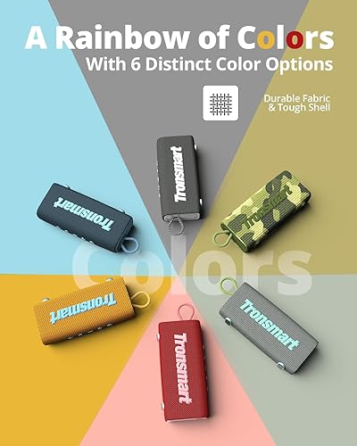 Miniatura 5 de Tronsmart Altavoz Bluetooth portátil, Altavoz impermeable inalámbrico de viaje con salida de 10 W, Bluetooth 5.3, IPX7 impermeable, tiempo de