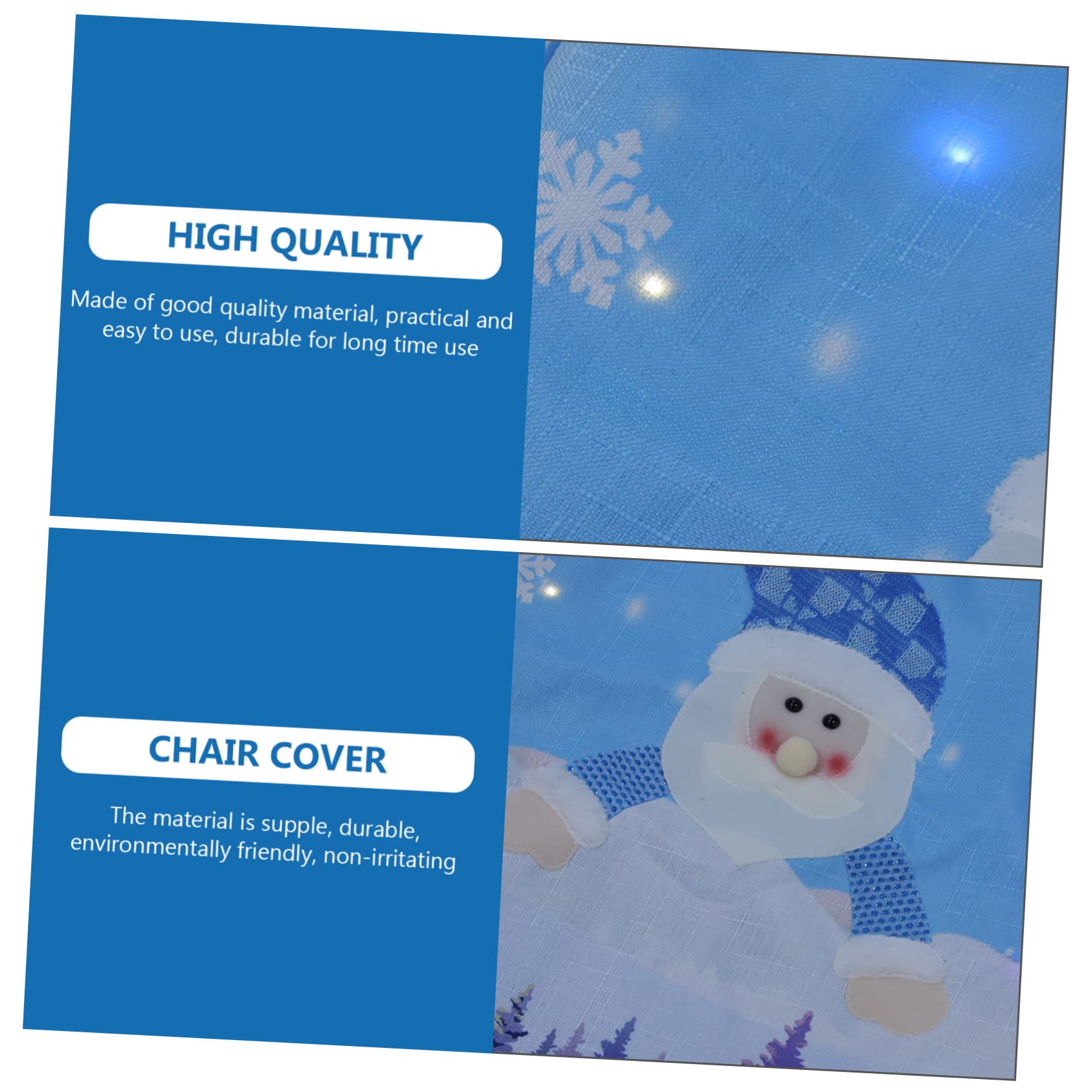 Ciieeo 2piezas Funda De Silla Navideña Luminosa Azul para Comedor y Decoración Festiva De Instalar y Limpiar para Celebraciones y Banquetes