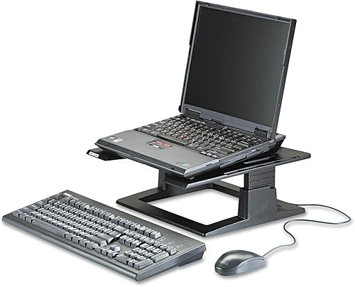 3M FT510091687 Elevador de cuaderno ajustable LX500 - Plataforma para portátil - Negro