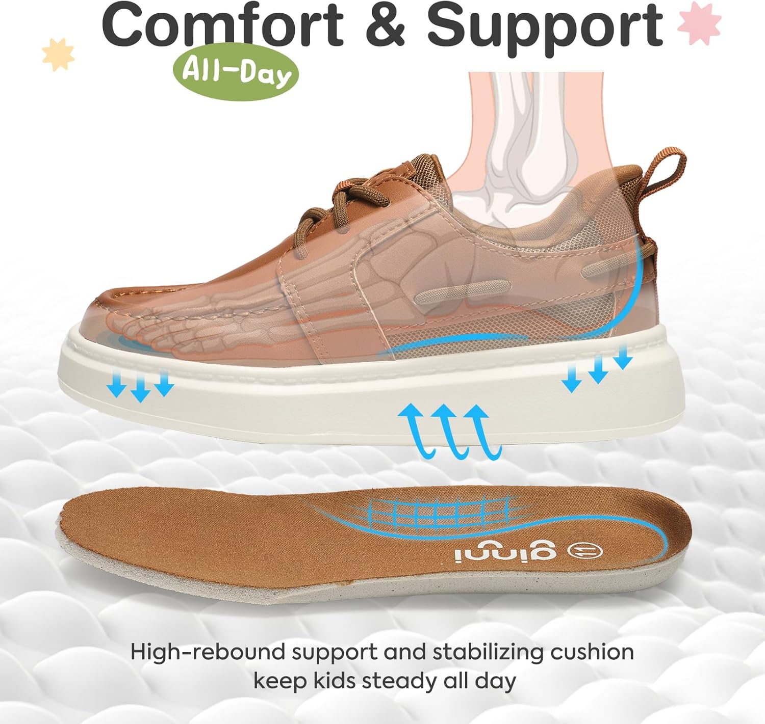 GINNI Boys Dress Shoes Slip On Boat Shoes Lightweight Loafers Casual Comfortable School Shoes for Toddler/Little Kid/Big Kid - Image 5