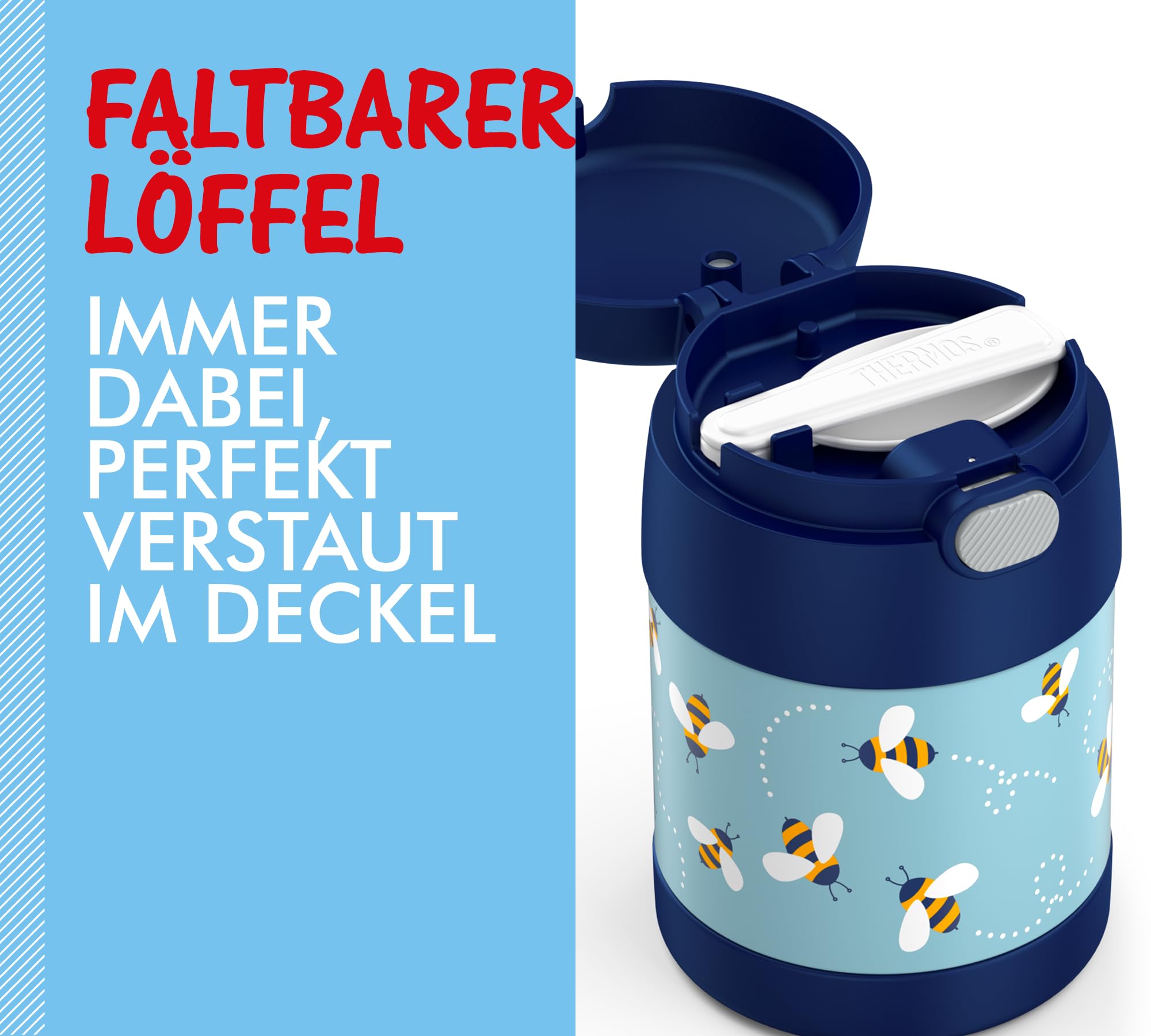 Thermos Funtainer Bees - Contenitore isolante per alimenti, 0,30 l