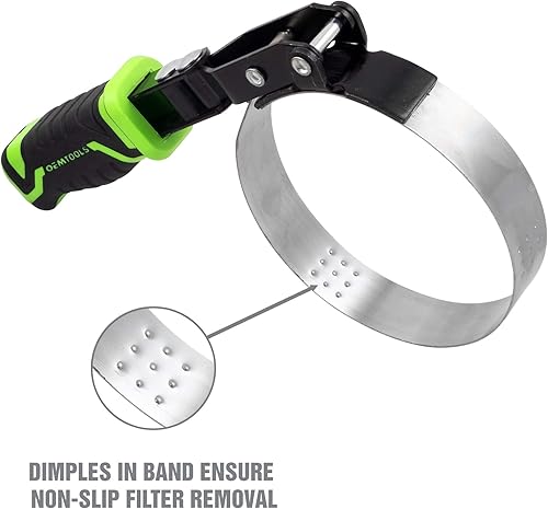 Miniatura 3 de OEMTOOLS 87115 Llave giratoria profesional para filtro de aceite (4-34 pulgadas - 5-34 pulgadas), llave de filtro de aceite pequeña, llave de correa