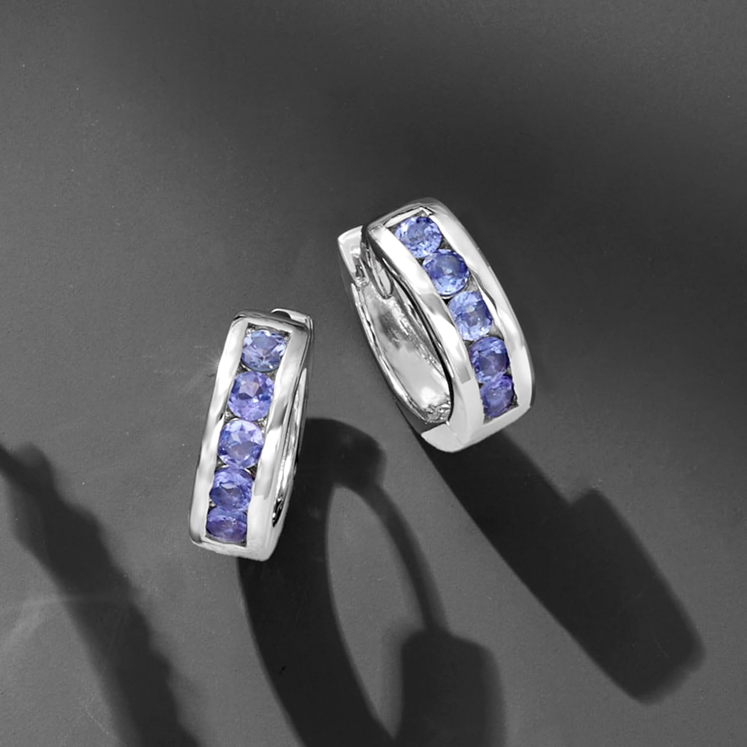 Ross-Simons Gemstone Huggie Hoop Earrings in Silver