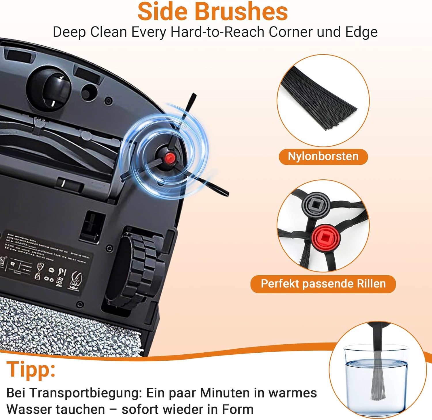 Replacement Kit for Eufy S1/Omni S1 Pro: 1 Main Brushes, 1 Roller Mops, 4 Filters, 6 Side Brushes, 6 Dust Bags, 6 Scented Tablets,1 Cleaning Brush
