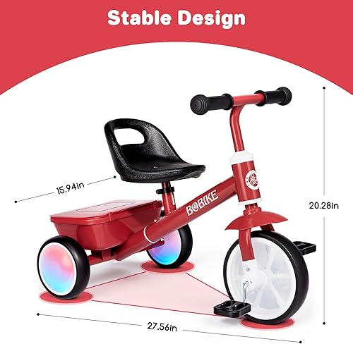 Miniatura 6 de Bicicleta para niños, triciclos para niños de 2 a 5 años, Radio Flyer Red Rider Trike (rojo)