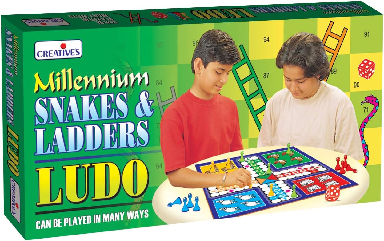 Buy Creative's Millennium Ludo and Snakes & Ladders Board Game Play