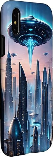 Vista 6 de iPhone 13 Pro Alien Abduction UFO Space Ship UAP Flying Saucer Case