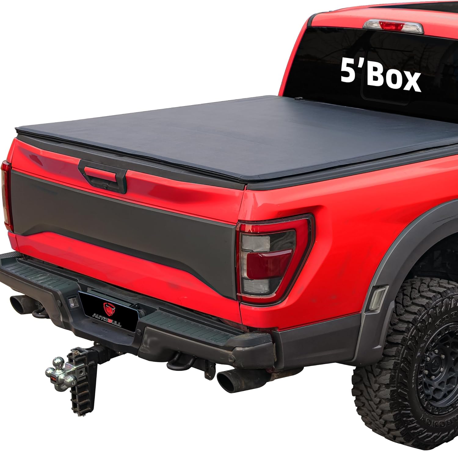 Soft Roll-up tonneau Cover Compatible with 2019-2022 Ford Ranger 5ft Bed (61") PVC Top Alloy Steel Structure
