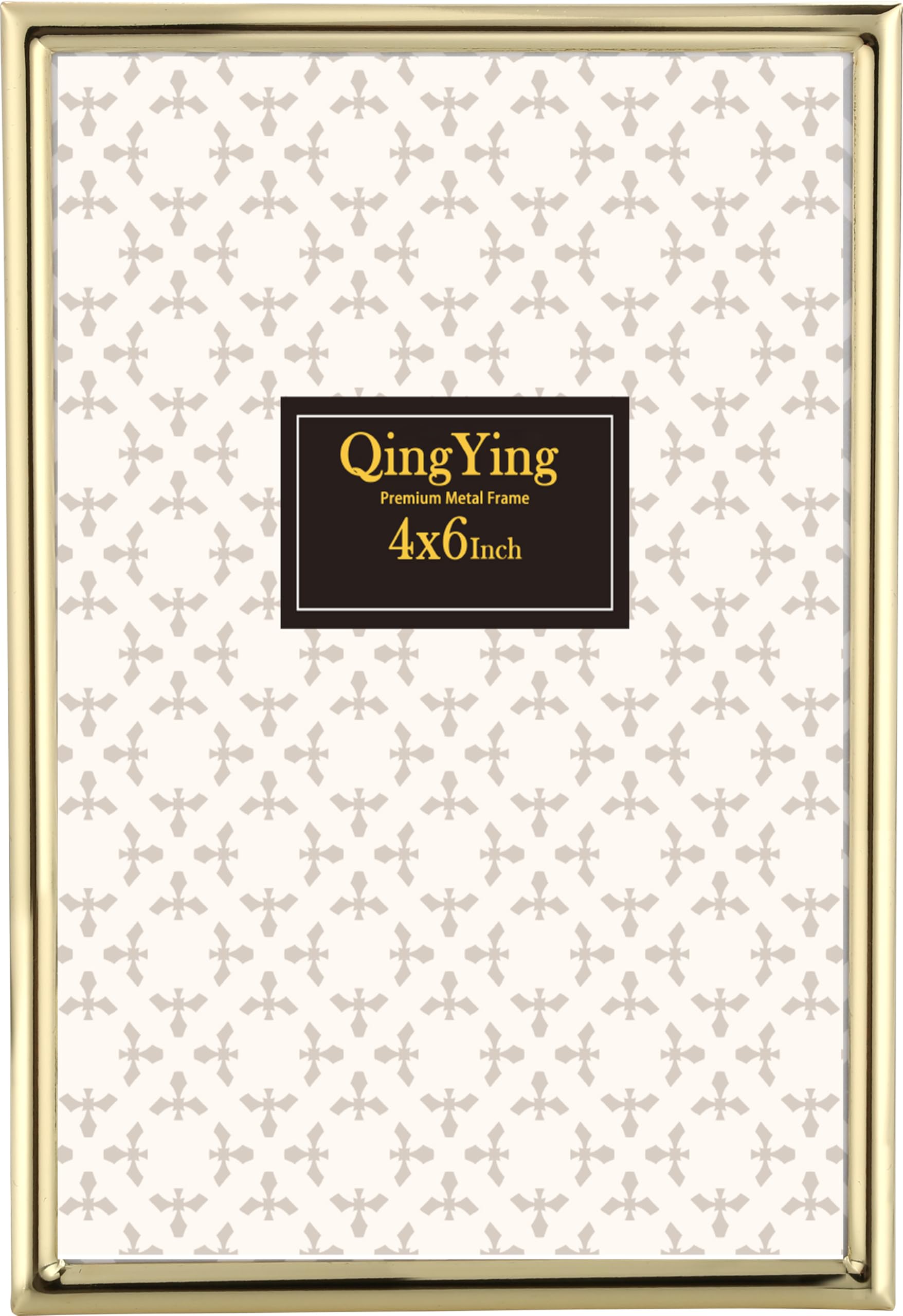 4x6 Gold Metal Picture Frame,Gold-Plated Narrow,Real Glass