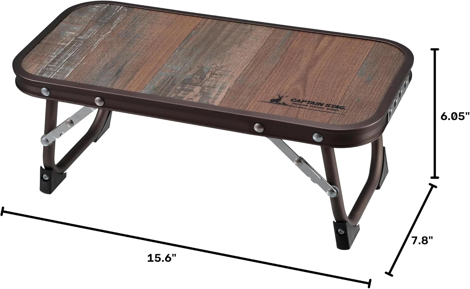 CAPTAIN STAG キャプテンスタッグ Outdoor Table, Aluminium, Braun, 幅400×奥行200×高さ155mm image 3