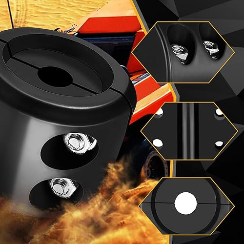 Miniatura 6 de Endxedo Tapón de gancho para cable de cabrestante para ATV UTV Cuerda de cabrestante sintética con llave Allen fácil instalación, negro