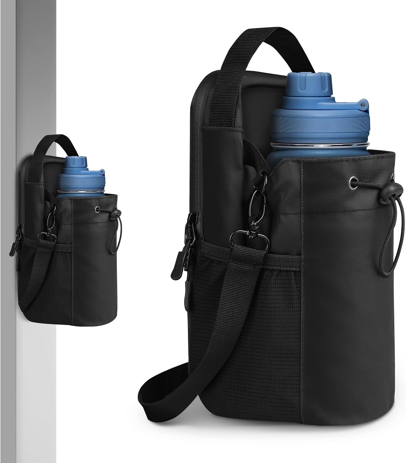 Bolsa Magnética para Gimnasio, Magnetic Gym Bag con Correa Ajustable Soporte de Botella de Agua para Botellas de Agua de 1,5 litros Accesorios de Gimnasio para Hombres y Mujeres