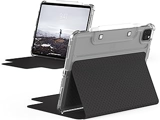 [U] by UAG Designed for iPad Air 10.9 inch Case (5th Gen, 2022) Black Lucent Lightweight Ultra-Slim Shockproof Smart Folio Protective Cover with Auto/Sleep Wake & Pencil Holder