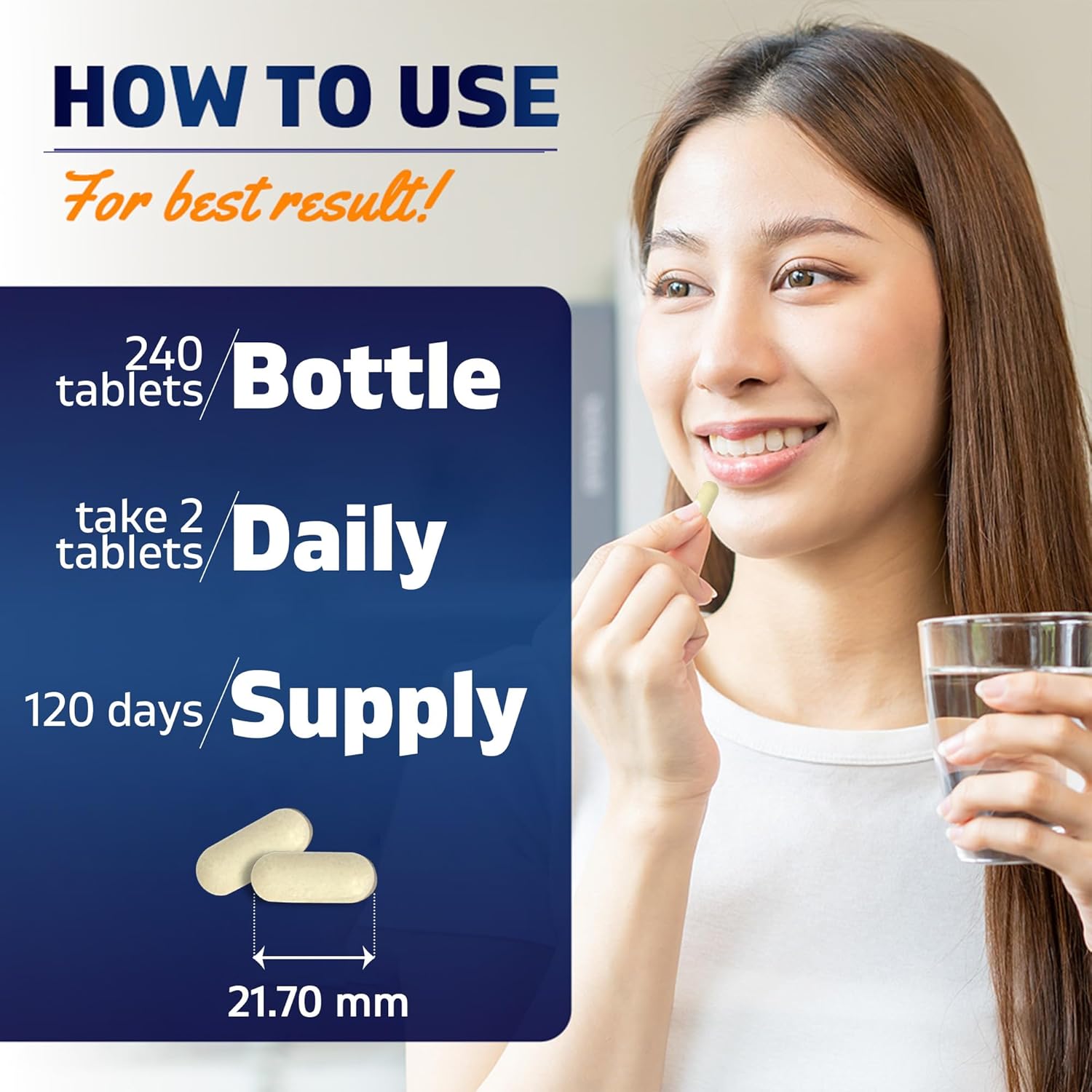 Vitamatic Calcium Citrate with Vitamin D3 – 240 Tablets – High Absorption Calcium Citrate with D3 – Non-GMO, Gluten-Free - Image 3