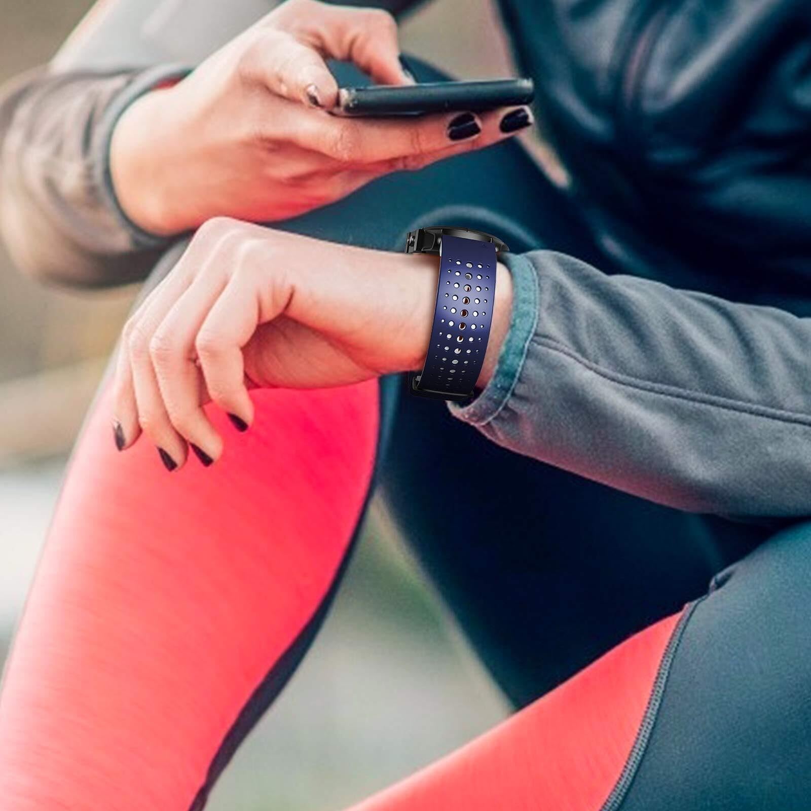 Pasek do zegarka Fenix 5 22 mm, łatwy do dopasowania, silikonowy, miękki, sportowy pasek, zamiennik do smartwatchy Fenix 7, Fenix 5 Plus, Fenix 6, Fenix 6 Pro