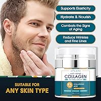 Vista 2 de Face Moisturizer for Men Anti Aging,Men's Face Cream Moisturizer with Natural Avocado Oil,Retinol,Hyaluronic Acid,Collagen,After Shave Lotion For