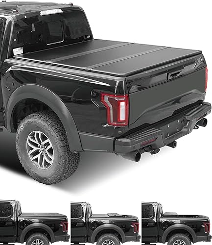 Lyon Cover - Camioneta rígida de triple pliegue de 5 pies61 pulgadas para cubierta Ranger Tonneau 2019-2021  Lámpara LED  3 años de garantía