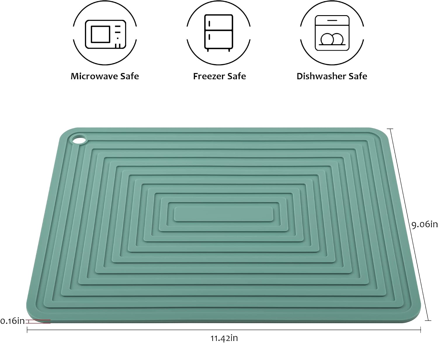Silicone Trivets for Hot Dishes Pots and Pans, Multi Use Hot Pads for Kitchen Counter Mat, Versatile Heat Resistant Mat, Durable Table Trivet Mat, Flexible Silicone Pot Holders Teal Set 2