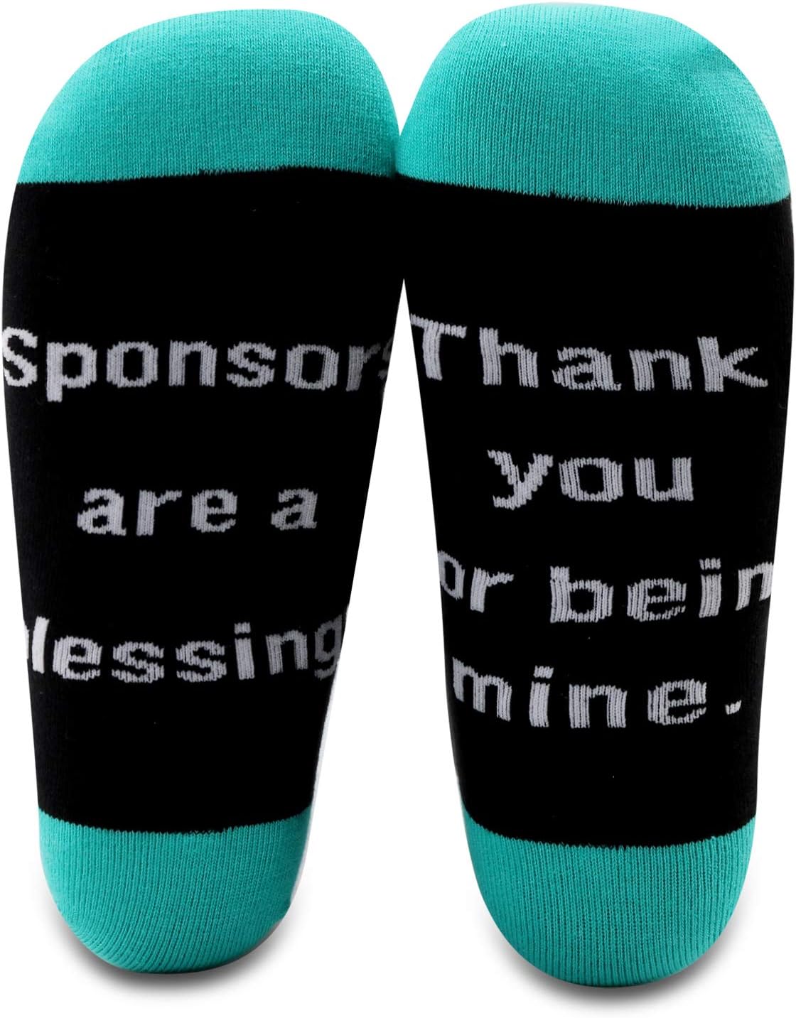 G2TUP Sponsor Gift Confirmation Christening gift Thank You for being My Sponsor Sock Religious Thank You (Sponsors are a blessing)