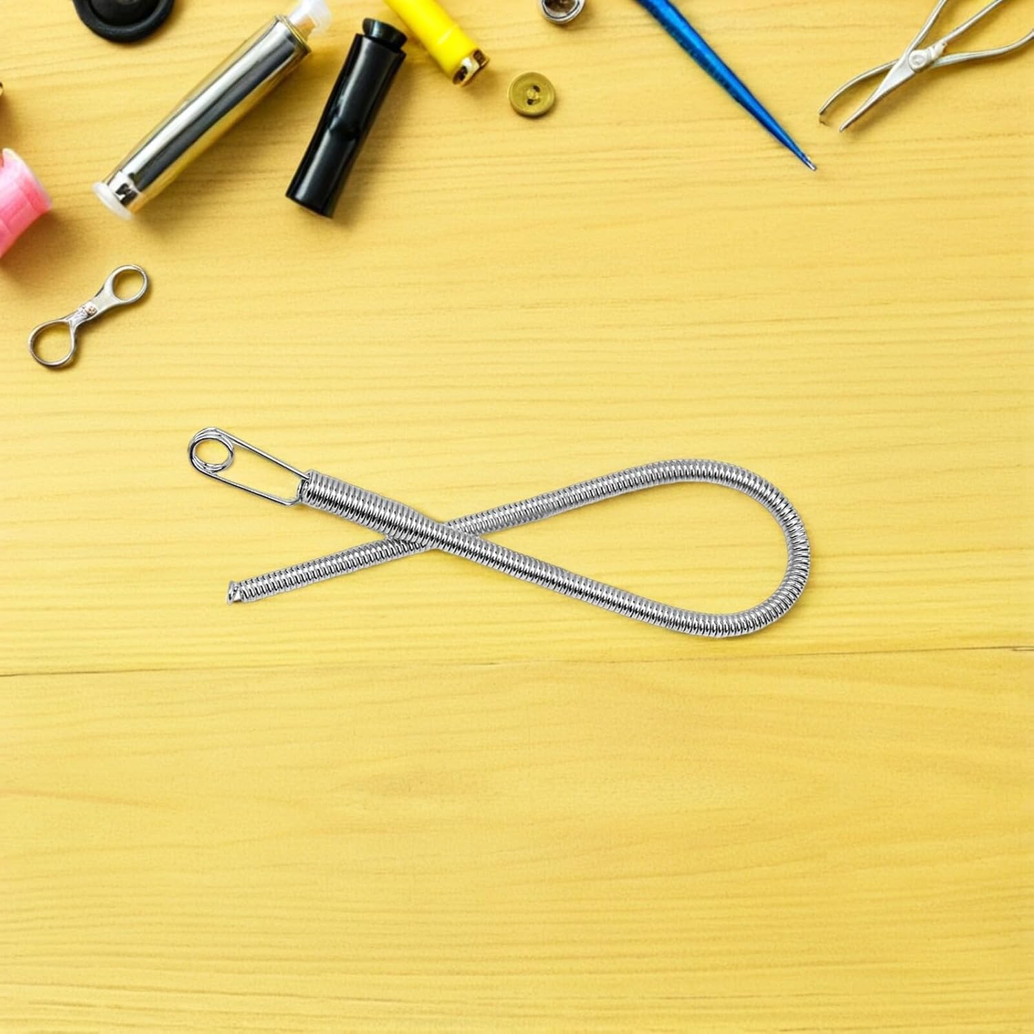 OSOLADY 20pcs Metal Drawstring Threaders Thread Puller Tool Sewing Needle Inserter for Pants Waistband Elastic Rope Repair DIY Sewing Accessories