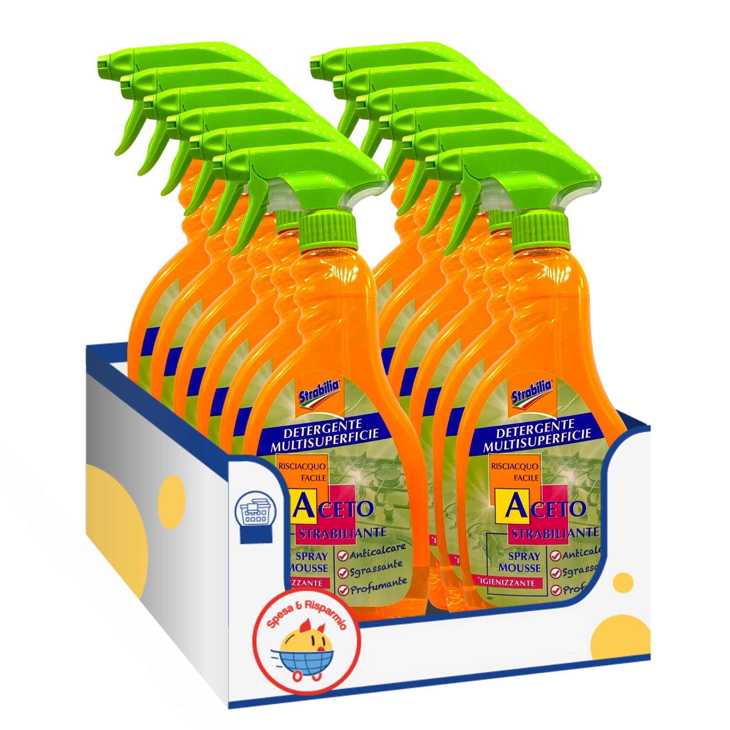 Detergente con Aceto Trigger 750 ml – Variazioni 4/8/12 Pezzi (12)