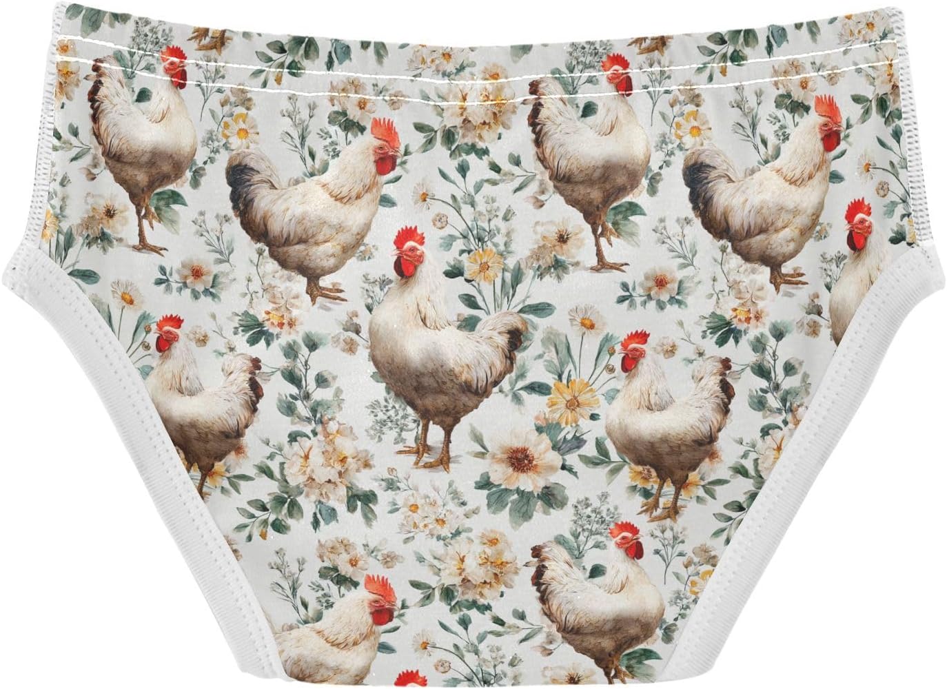 visesunny Boys Training Underwear Vintage Chick Floral Breathe Cotton Potty Briefs Size 2T-8Y for Toddler