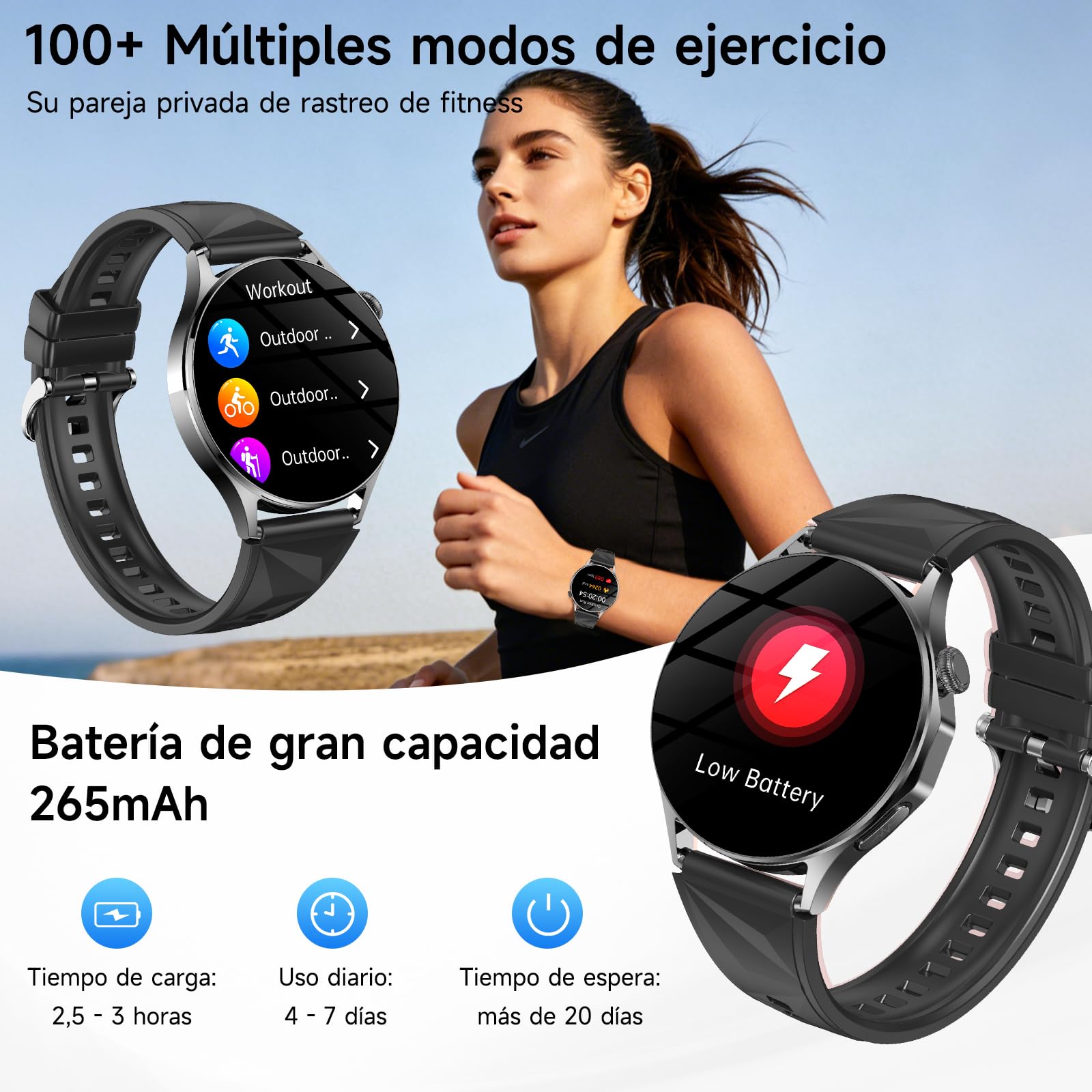 YUPENG ECG Reloj Inteligente Mujer con Presión Arterial/HRV /SpO2 /Sueño | 1.32" Salud Smartwatch con Frecuencia Cardíaca Lípidos Salud Watch Pulsómetro