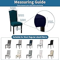 Vista 256 de Juego de 6 fundas elásticas para sillas de comedor, extraíbles y lavables, para sillas de comedor, hotel, ceremonia