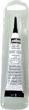 Pebeo Vitrail Glass Paint 775120 Konturenpaste 20 ml Tube Transparent Blister Packaging with Sequins