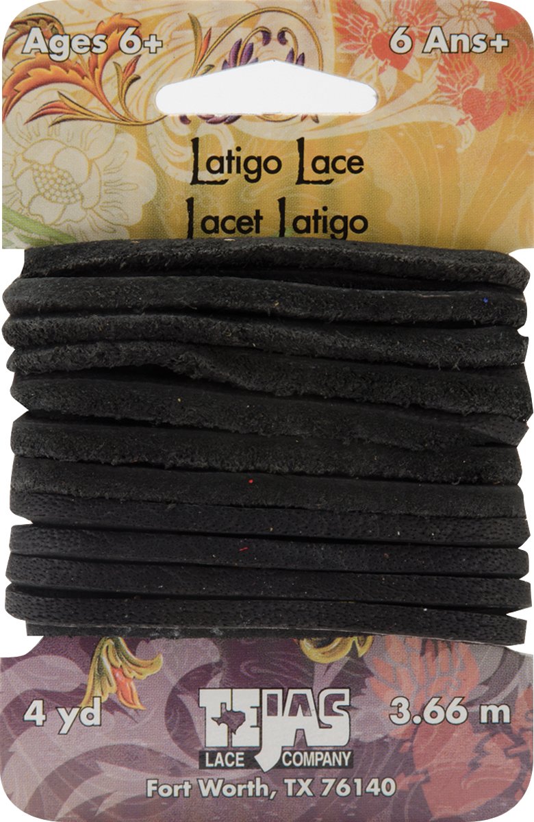 Tandy LeatherFactory Latigo Lace, 1/8-Inch Wide with 4-Yard Carded