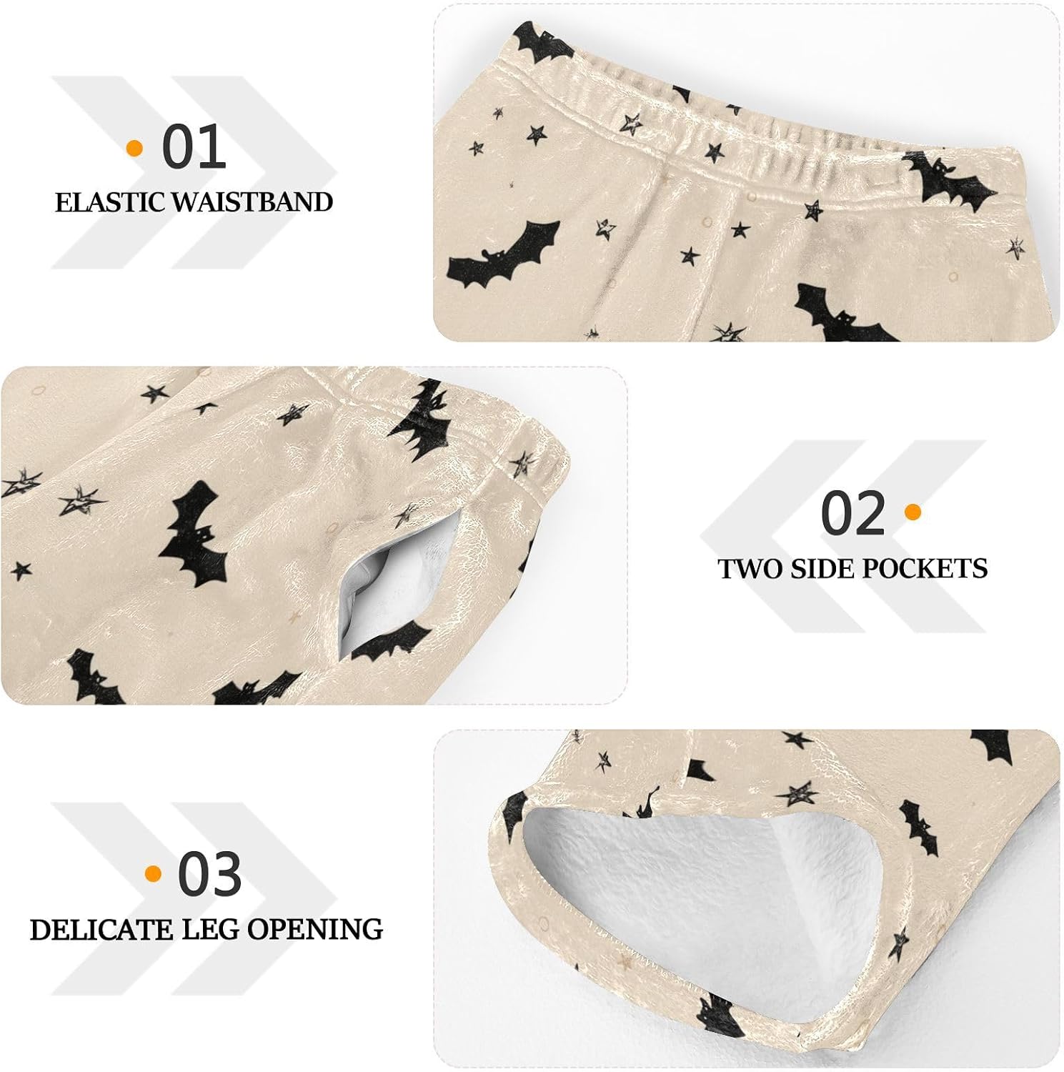 visesunny Cute Bat Star Boys Pants for Kids Fleece Bottoms Long Jogger Pants Trousers with Pockets Size 6-14Y