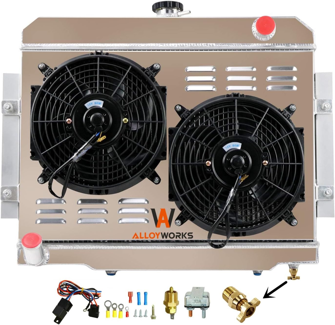 Amazon.com: DH racing 3 Rows Aluminum Radiator For 1972-1986 Jeep CJ ...