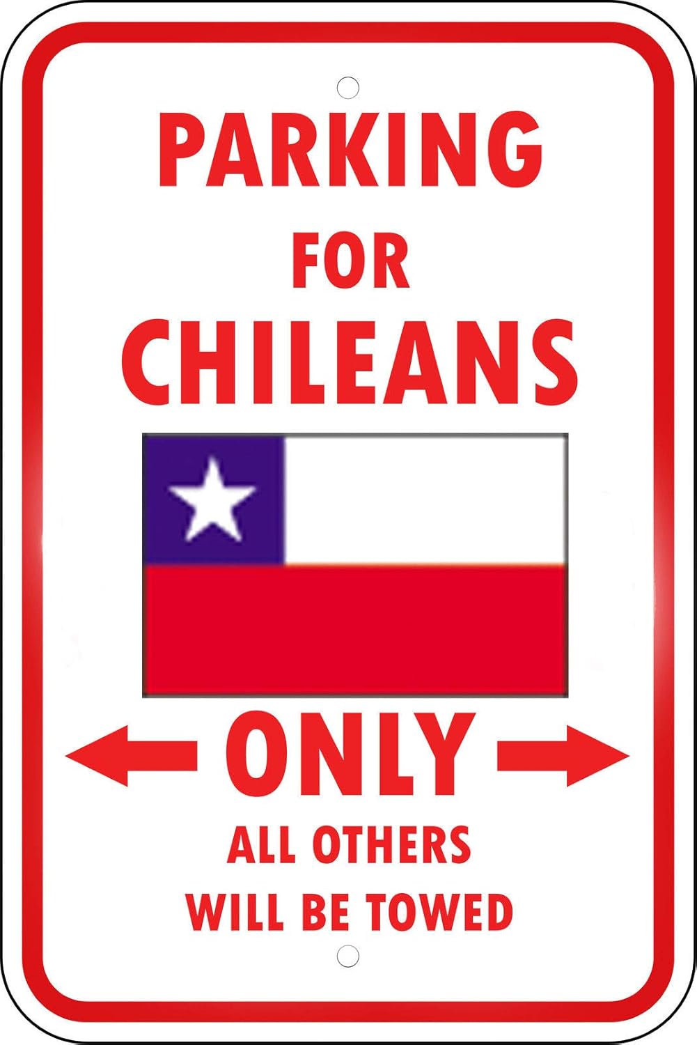 CHILE COUNTRY PARKING ONLY CHILEAN Vinyl Sticker Decal 8