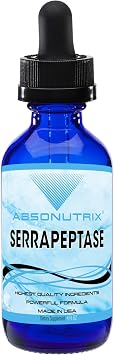 Serrapeptase Enzyme 583mg,125000 spu, 4 Oz Drops, 118 Servings, Made in USA, Quick Absorption, Quality Ingredients, Third-Party Tested, Non-GMO, GMP Certified, Cruelty Free Products