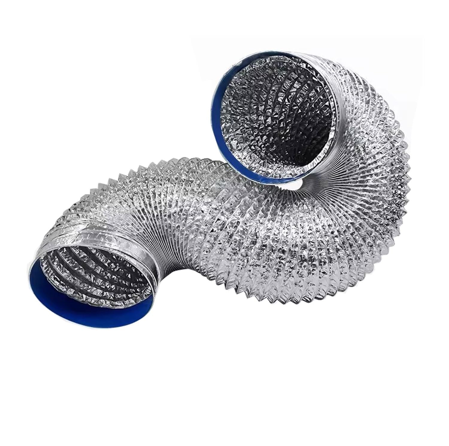 Condotto flessibile in alluminio, Tubo flessibile for condotto dell'aria in alluminio con morsetti, confezione da 1, diverse misure e lunghezze for cappa aspirante da cucina e bagno.(3.0m,300mm)