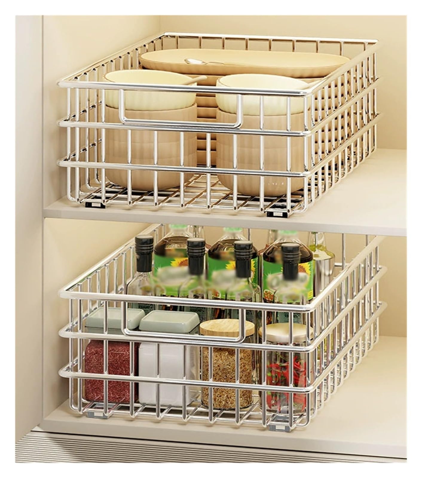 Ausziehbarer Schrank Organizer mit Schublade für Küche Aufbewahrung
