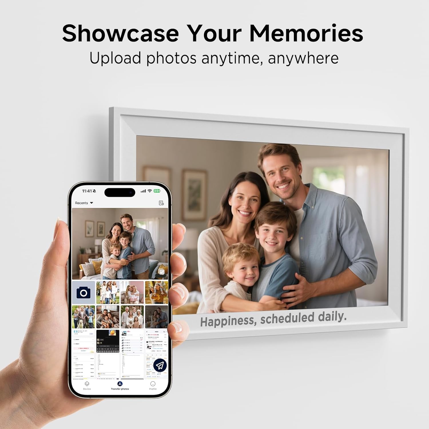 15.6″ Smart Digital Family Calendar & Planner: Touchscreen Wall Display for Busy Families, Easy Setup, Shared Schedules, Kids Chores & Meal Planning, Giftable for Families