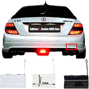 Rear Tow Cover for 07-10 Mercedes-Benz C-Class W204 AMG Line Fit C180 C200 C220 C250 C280 C300 C320 C350 2007 2008 2009 2010 Bumper Hook Eye Cap 2048850226