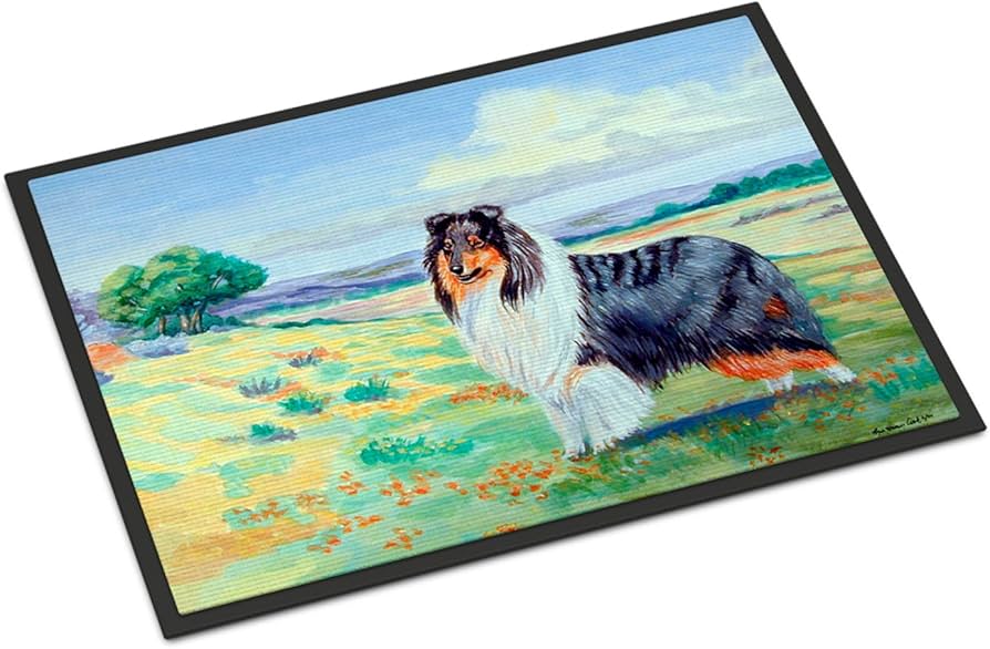 Amazon.com: Caroline's Treasures 7140MAT Collie Doormat 18x27