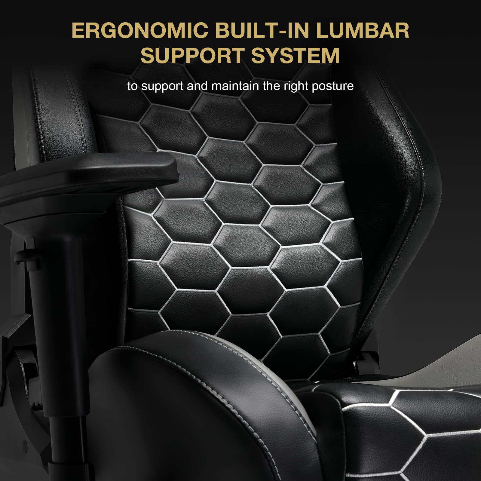 GTRACING Gaming Chair,Ergonomic Heavy Duty Computer Desk Chair with 4D
