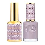 DND DC Gel Polish Set, Beige Nude Collection, UV/LED Gel Polish and Air Dry Nail Lacquer, Matching Chip-Free Polish Duo, 105 Beige Brown, 0.5 Fl Oz