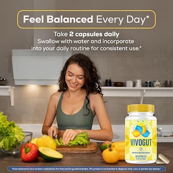 (2 Pack) VivoGut Capsules - VivoGut Support Advanced Formula Vivo Gut Supports Digestive Daily Premium Pills Natural Vitamins for Overall Health & Wellness Pastillas Review, 120 Capsules for 2 Months