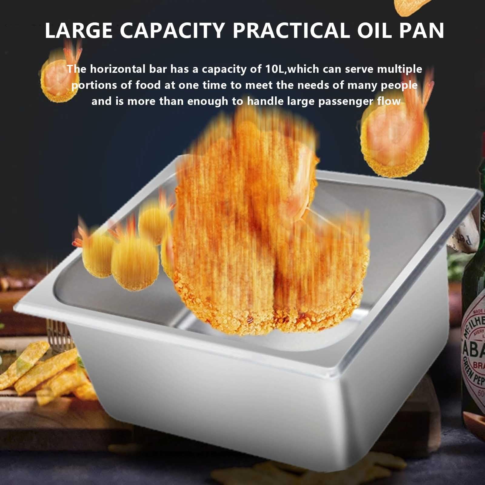 Friggitrice professionale a gas, 10 l, doppio cilindro, con cestelli e coperchi, per patatine fritte, ciambelle e pesce