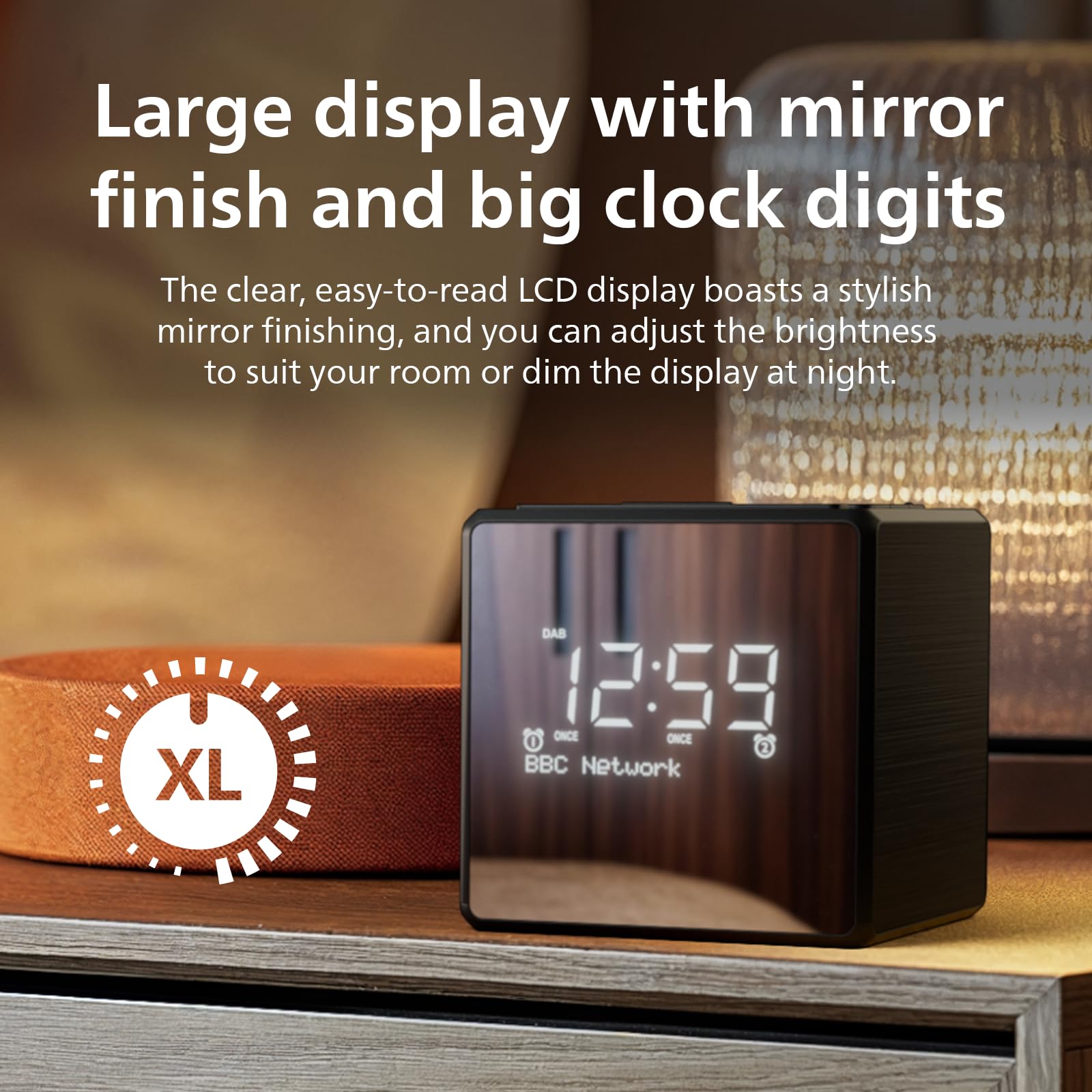 Philips TAR4650 Radio‑réveil DAB+/FM avec double alarme – Port USB, câble multiple inclus Philips TAR4650 Radio‑réveil DAB+/FM avec double alarme – Port USB, câble multiple inclus